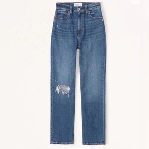 Abercrombie & Fitch Ultra High Rise Ankle Straight Jeans